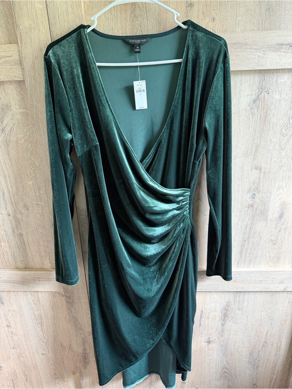 Banana Republic Emerald Green Velvet Midi Dress